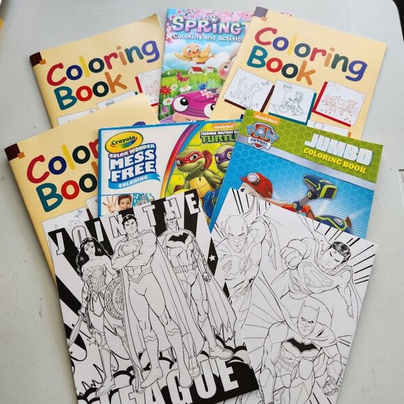 Coloring Books Book Bundle Paw Patrol Avengers Super Hero Teenage Mutant Ninja T - Picture 1 of 9